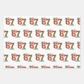 Funny Christmas Meme 6 7 Sarcastic Six Seven Xmas ラッピングペーパーシート (正面2)