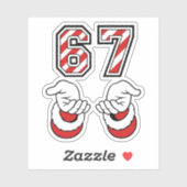 Funny Christmas Meme Six Seven 67 6 7 Holiday シール (シート)