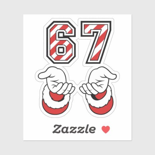 Funny Christmas Meme Six Seven 67 6 7 Holiday シール (シート)