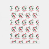 Funny Christmas Meme Six Seven 67 6 7 Holiday フリースブランケット (正面)