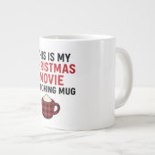 Funny Christmas Movie Watching Mug • Cozy Hot Coco ジャンボコーヒーマグカップ (正面右)