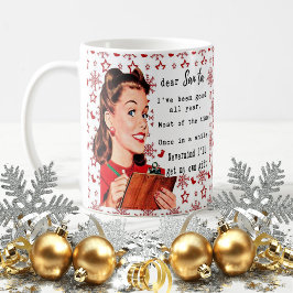 Funny Christmas Mug Best Friend "Dear Santa" コーヒーマグカップ