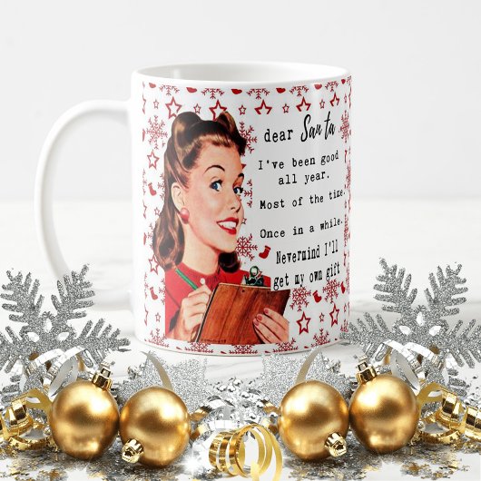 Funny Christmas Mug Best Friend "Dear Santa" コーヒーマグカップ