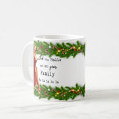 Funny Christmas Mug Best Friend "Deck the Halls" コーヒーマグカップ (正面左)
