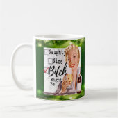 Funny Christmas Mug Best Friend "Naughty / Nice?" コーヒーマグカップ (左)