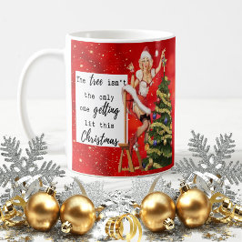 Funny Christmas Mug Best Friend "Tree Lit" コーヒーマグカップ