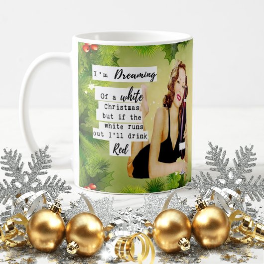 Funny Christmas Mug Best Friend "White Christmas" コーヒーマグカップ