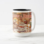 Funny Christmas Mug – “Calories Don’t Count in Dec ツートーンマグカップ (正面右)