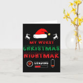 Funny Christmas My Worst For Gamers  カード (黄色い花)