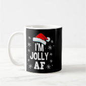 Funny Christmas Naughty Adults Pajama, Santa I'm J コーヒーマグカップ (左)