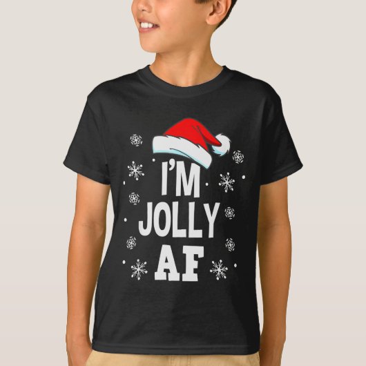 Funny Christmas Naughty Adults Pajama, Santa I'm J Tシャツ (正面)