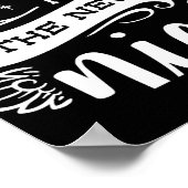 Funny Christmas Naughty Is The New Nice Monogram T ポスター (角)