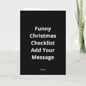 Funny Christmas Naughty Nice Santa Checklist カード (裏面)