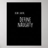 Funny Christmas Naughty Nice Santa Checklist  ポスター (正面)