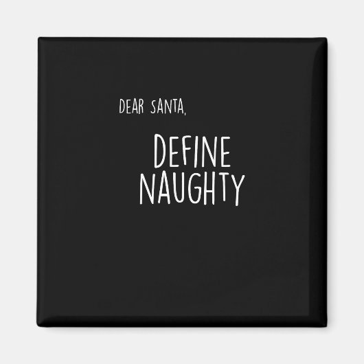 Funny Christmas Naughty Nice Santa Checklist  マグネット (正面)