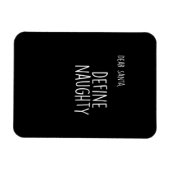 Funny Christmas Naughty Nice Santa Checklist  マグネット (横)