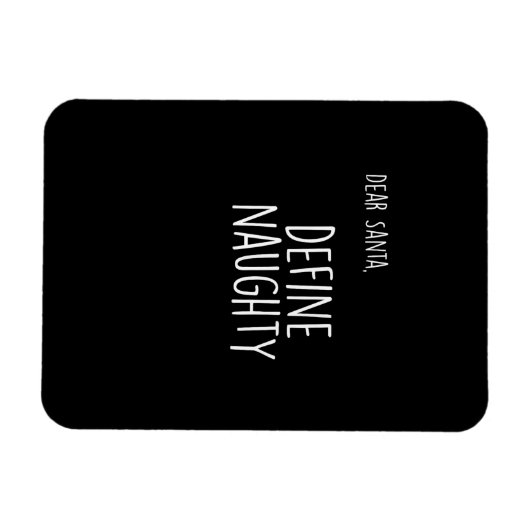 Funny Christmas Naughty Nice Santa Checklist  マグネット (横)