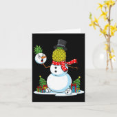 Funny Christmas Ne Snowman Xmas Mens Womens Kids  カード (黄色い花)