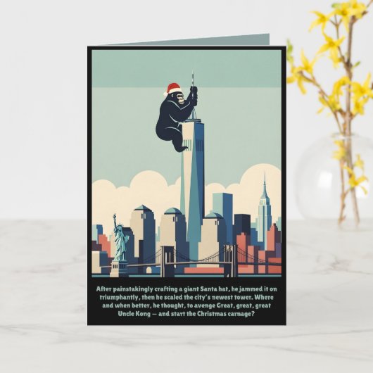 Funny Christmas New York カード (黄色い花)