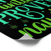 Funny Christmas Nice Until Proven Naughty T Shirt  ポスター (角)