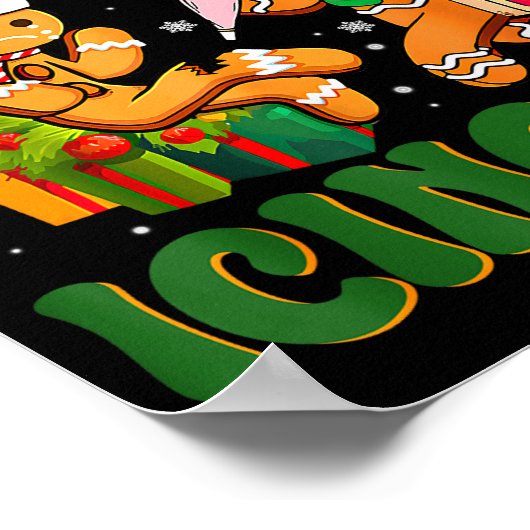 Funny Christmas Nurse Did You Try Icing It_ Ginger ポスター (角)