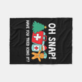 Funny Christmas Nurse Have You Tried Icing It Ging フリースブランケット (正面(横))