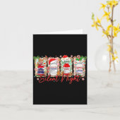 Funny Christmas Nurse Silent Night Medical Humor  カード (黄色い花)