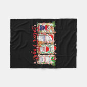 Funny Christmas Nurse Silent Night Medical Humor  フリースブランケット (正面(横))