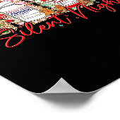 Funny Christmas Nurse Silent Night Medical Humor  ポスター (角)