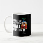 Funny Christmas Nutcracker- Ball Buster Funny Mens コーヒーマグカップ (左)