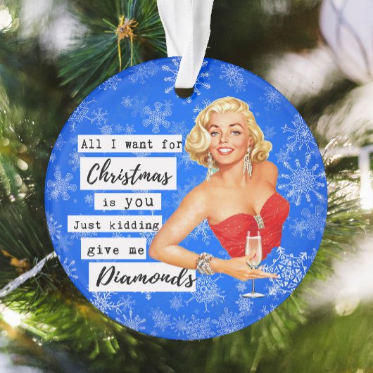Funny Christmas Ornament Retro Best Friend Diamond オーナメント