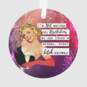 Funny Christmas Ornament Retro Best Friend NYE オーナメント (裏面)