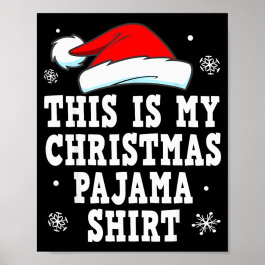 Funny Christmas Pajama Pj Outfit Mens Womens  ポスター (正面)