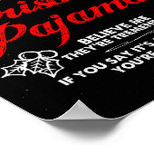 Funny Christmas Pajamas Donald Trump Gag Joke Pjs  ポスター (角)