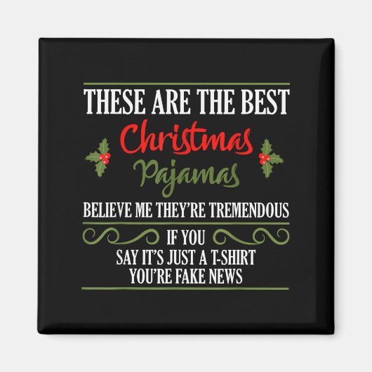 Funny Christmas Pajamas Donald Trump Gag Joke Pjs  マグネット (正面)