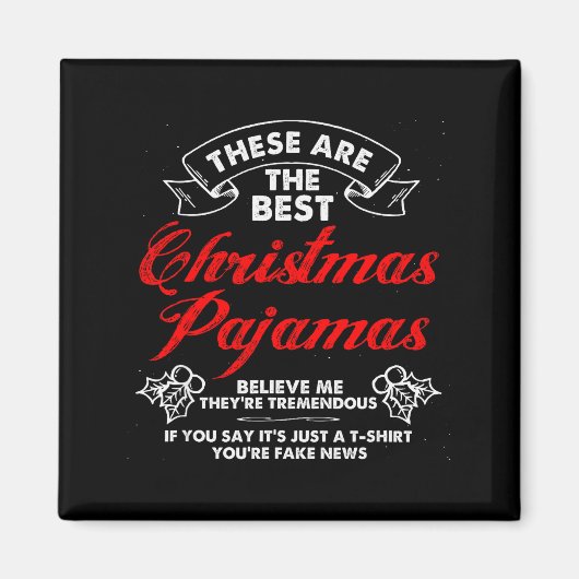 Funny Christmas Pajamas Donald Trump Gag Joke Pjs  マグネット (正面)