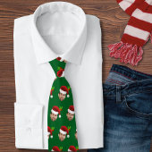 Funny Christmas Photo Face Santa Hat Gift Neck Tie ネクタイ