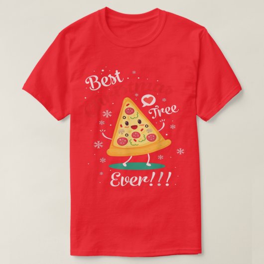 Funny Christmas Pizza Family Matching Pajamas Pizz Tシャツ (デザイン正面)