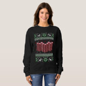Funny Christmas Poker Chips Ugly Sweater スウェットシャツ (正面フル)