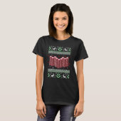 Funny Christmas Poker Chips Ugly Sweater Tシャツ (正面フル)