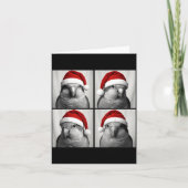 Funny Christmas Quaker Parrot Santa Photo Booth  カード (正面)