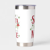 Funny Christmas Quote Design with Naughty and Nice 保温保冷タンブラー (左面)
