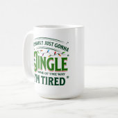 Funny Christmas Quote Holiday Humor Lazy Festive コーヒーマグカップ (正面左)