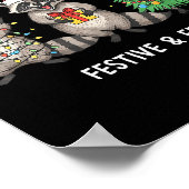 Funny Christmas Racoon - Feral But Festive  ポスター (角)