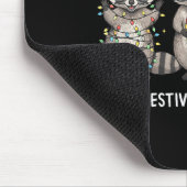 Funny Christmas Racoon - Feral But Festive  マウスパッド (コーナー)