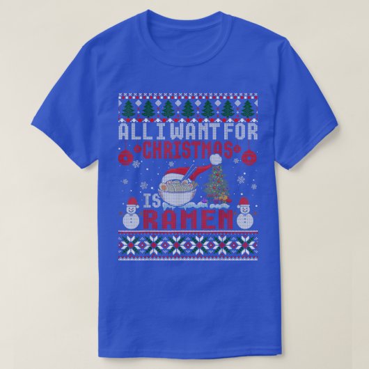 Funny Christmas Ramen Ugly Xmas Sweater  Tシャツ (デザイン正面)