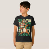Funny Christmas Reindeer Dabbing Xmas Dab Six Seve Tシャツ (正面フル)