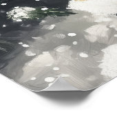 Funny Christmas Reindeer Reading on the Toilet ポスター (角)