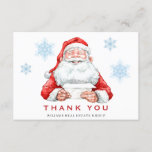 Funny Christmas Santa Claus Corporate サンキューカード<br><div class="desc">Funny Christmas Santa Claus Thank You Card.
For further customization,  please click the "Customize" link and use our  tool to design this template. 
If you need help or matching items,  please contact me.</div>