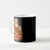 Funny Christmas Santa Claus Quarterzip And Matcha コーヒーマグカップ (正面左)